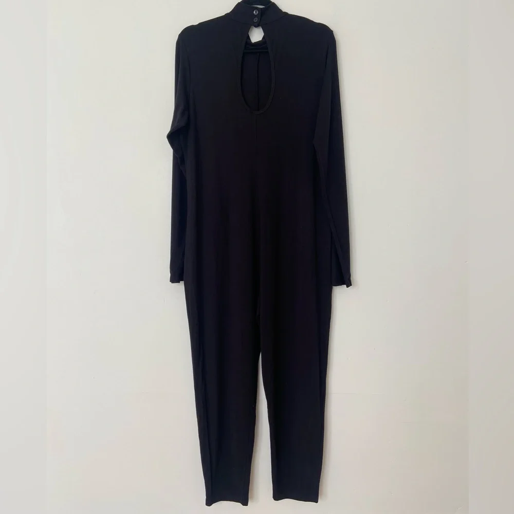 Smash + Tess Audrey Romper Black Bamboo Blend Jumpsuit Large Loungewear Pockets - Picture 7 of 11